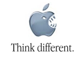 funny apple logo